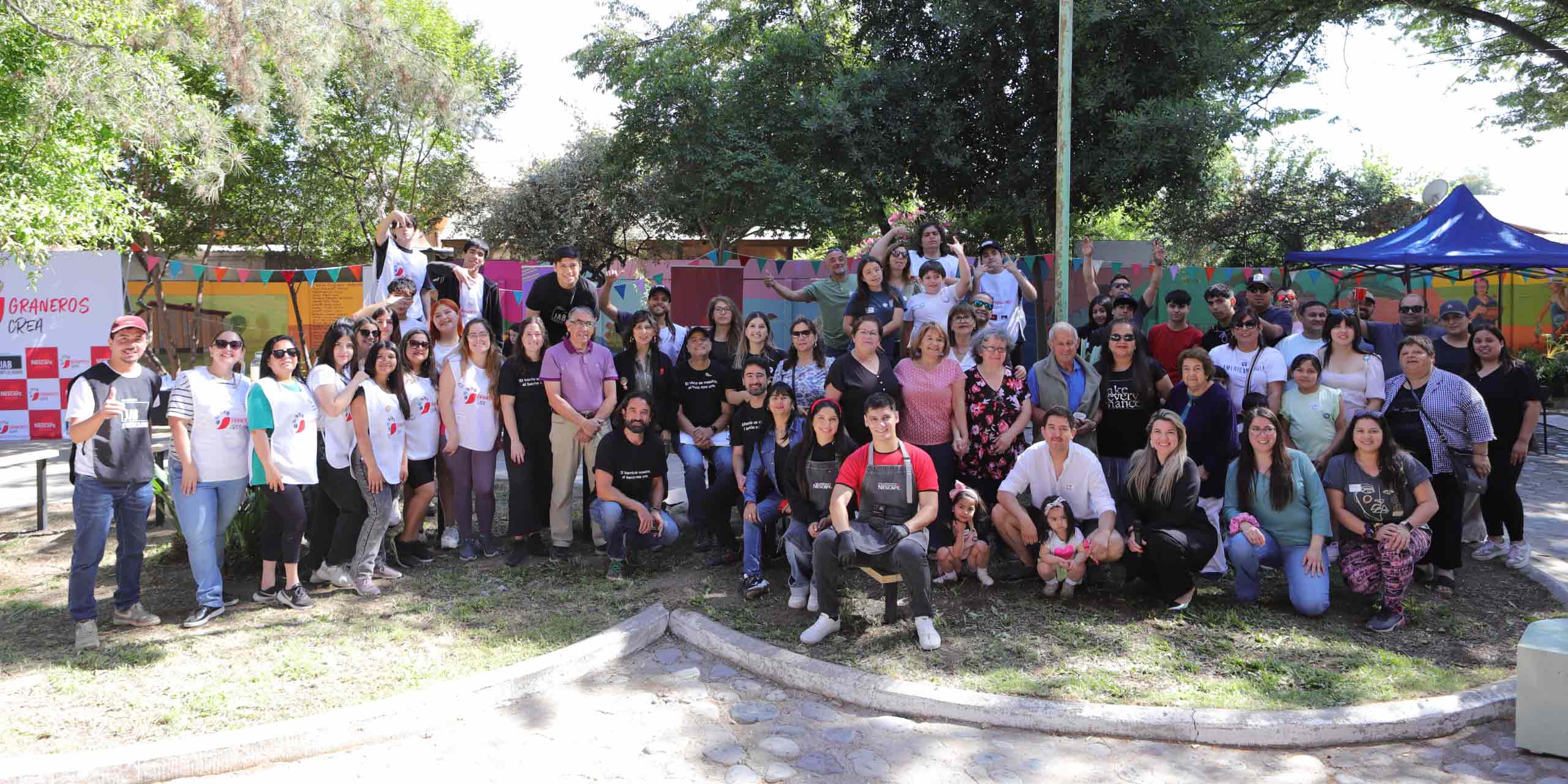 Graneros Crea: Más de 100 vecinos participan en el mejoramiento de Plaza Los Castaños
